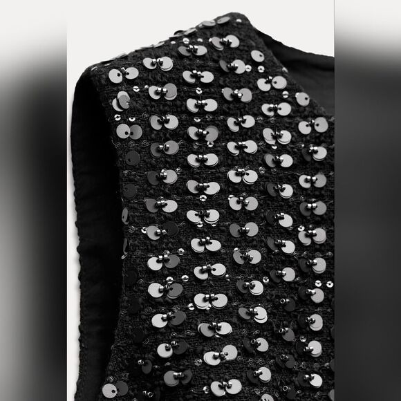 NWT ZARA SEQUIN MINI DRESSβZW COLLECTION Limited Edition - Picture 13 of 17